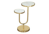 109354 Marc Side Table White & Gold