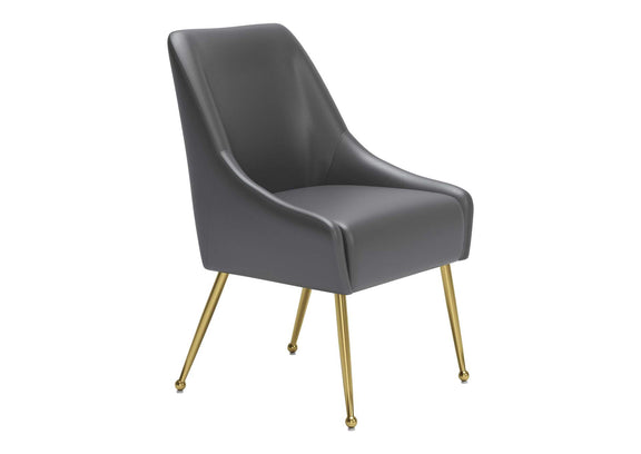 109713 Maxine Dining Chair Gray & Gold