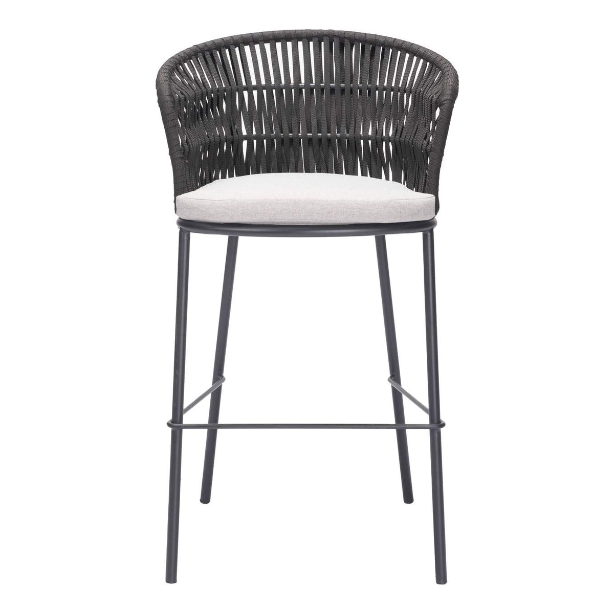 703989 Freycinet Outdoor Barstool (Set Of 2) Black