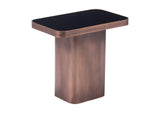 A12254 Marcos Side Table Black & Antique Bronze