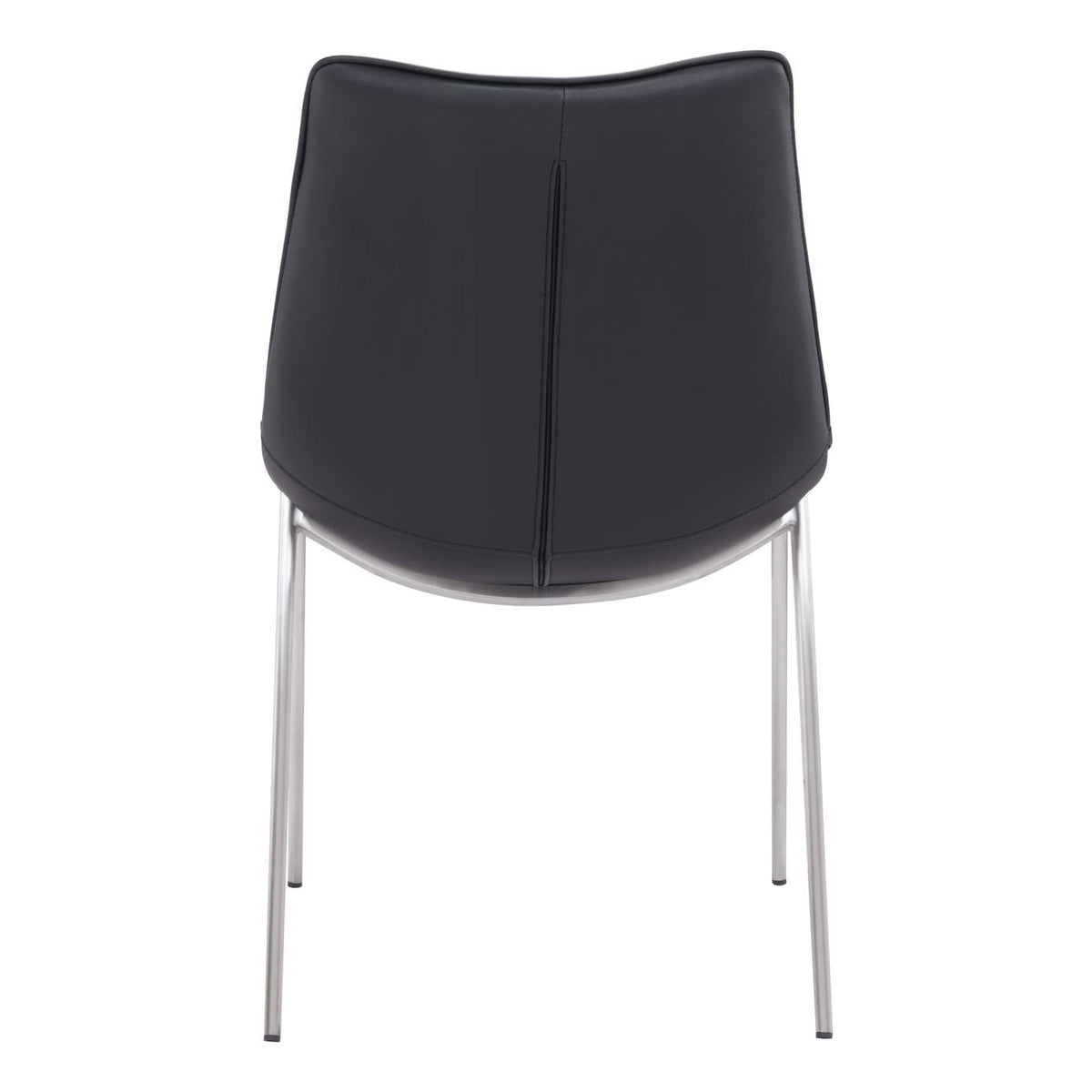 101271 Magnus Dining Chair (Set Of 2) Black & Silver