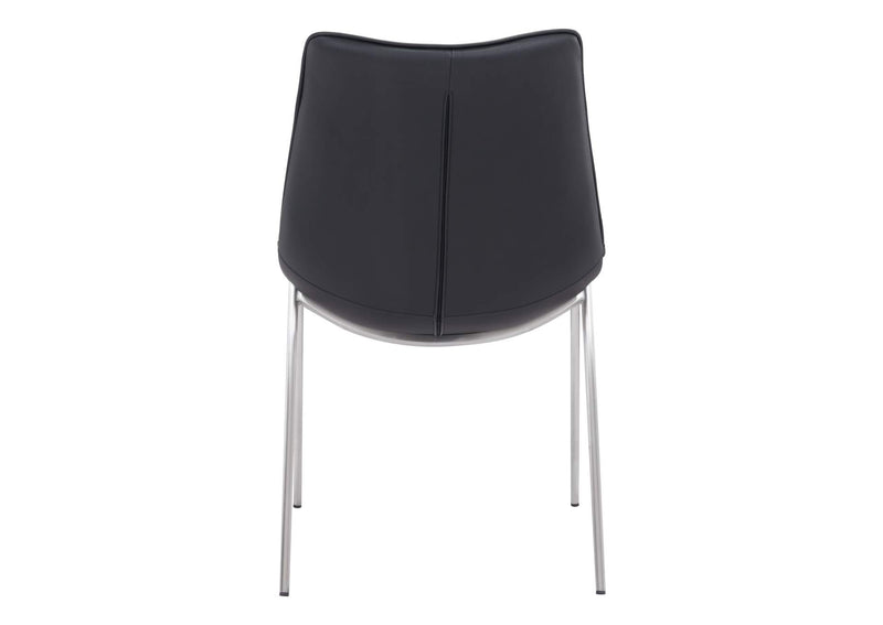 101271 Magnus Dining Chair (Set Of 2) Black & Silver