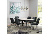 101271 Magnus Dining Chair (Set Of 2) Black & Silver