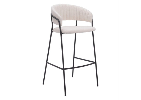 109673 Josephine Barstool (Set Of 2) Cream