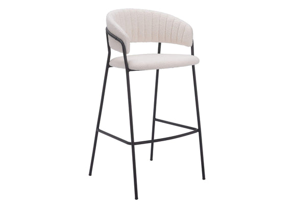 109673 Josephine Barstool (Set Of 2) Cream