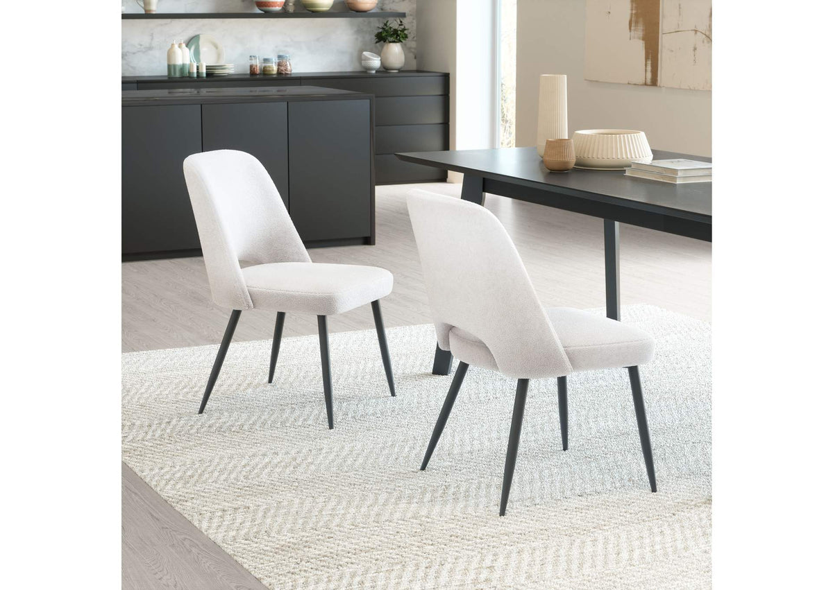109325 Teddy Dining Chair (Set Of 2) Ivory