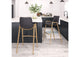 109555 Desi Barstool (Set Of 2) Black & Gold