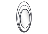 A12207 Luna Round Mirror Black
