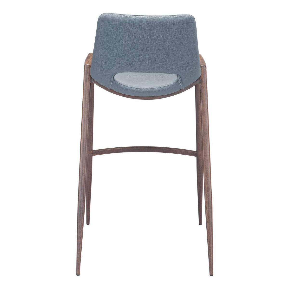 101698 Desi Barstool (Set Of 2) Azure Gray & Walnut