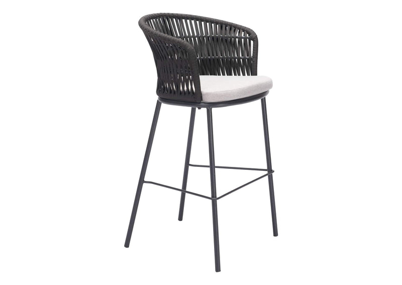703989 Freycinet Outdoor Barstool (Set Of 2) Black