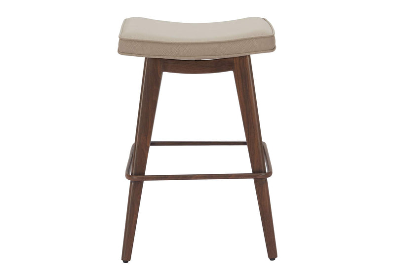110331 Divat Counter Stool (Set Of 2) Beige & Walnut