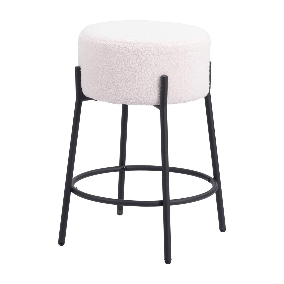 109741 Blanche Counter Stool (Set Of 2) Ivory