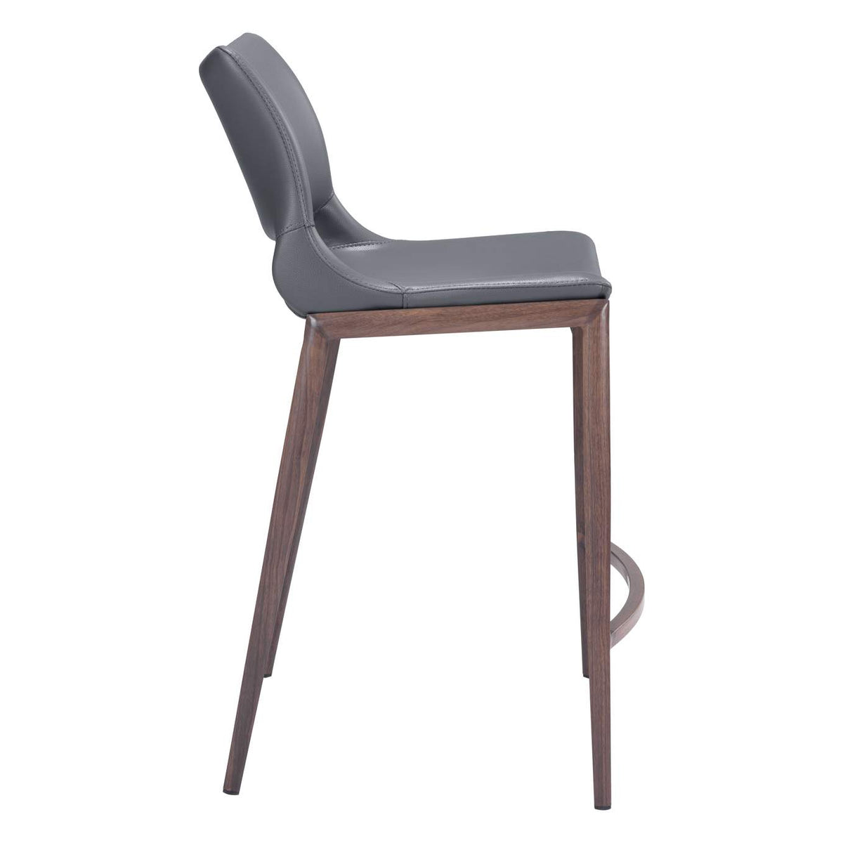 109390 Ace Counter Stool (Set Of 2) Dark Gray & Walnut
