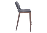 109390 Ace Counter Stool (Set Of 2) Dark Gray & Walnut