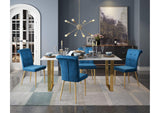 100652 Atlas Dining Table White & Gold