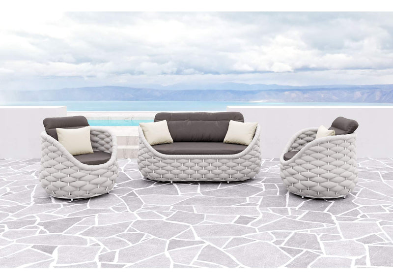 704025 Coral Reef Outdoor Accent Chair Gray