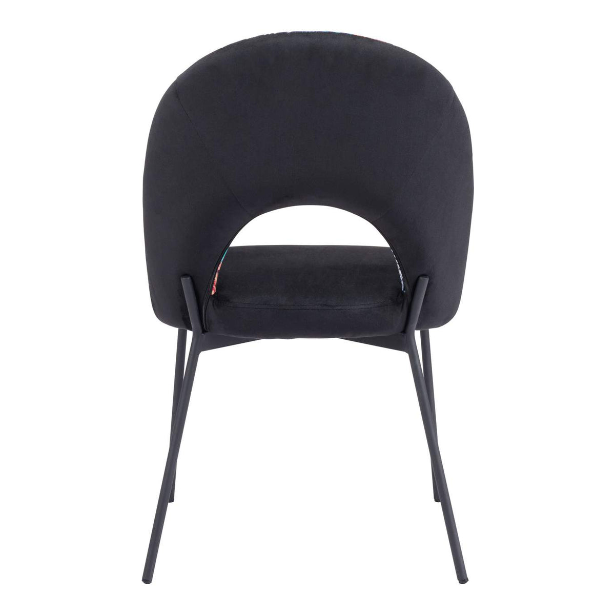 109366 Merion Dining Chair (Set Of 2) Multicolor Print & Black