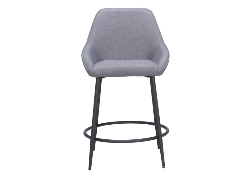 110077 Vila Counter Stool (Set Of 2) Gray