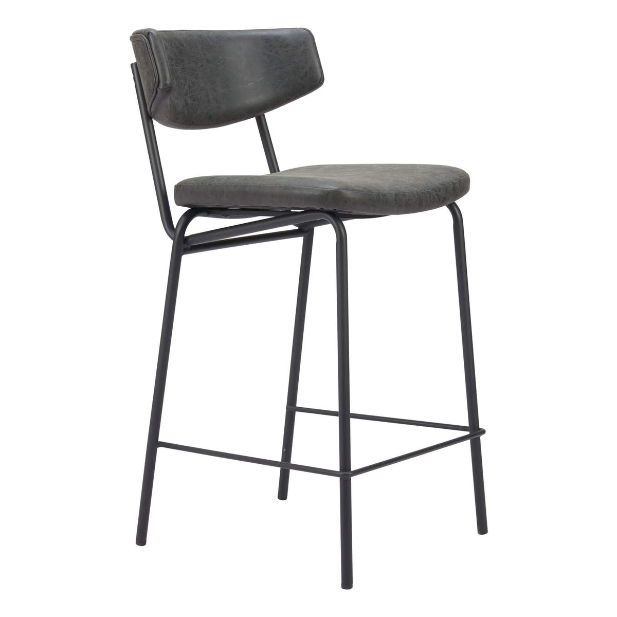 110263 Charon Counter Stool (Set Of 2) Vintage Black