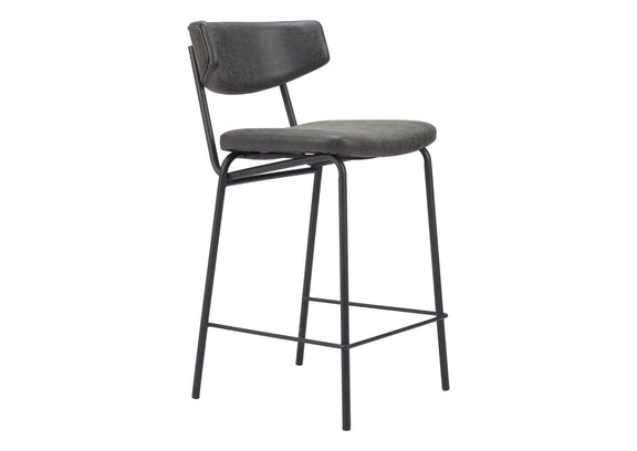 110263 Charon Counter Stool (Set Of 2) Vintage Black