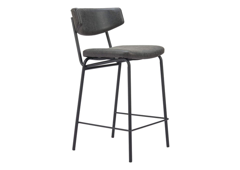 110263 Charon Counter Stool (Set Of 2) Vintage Black