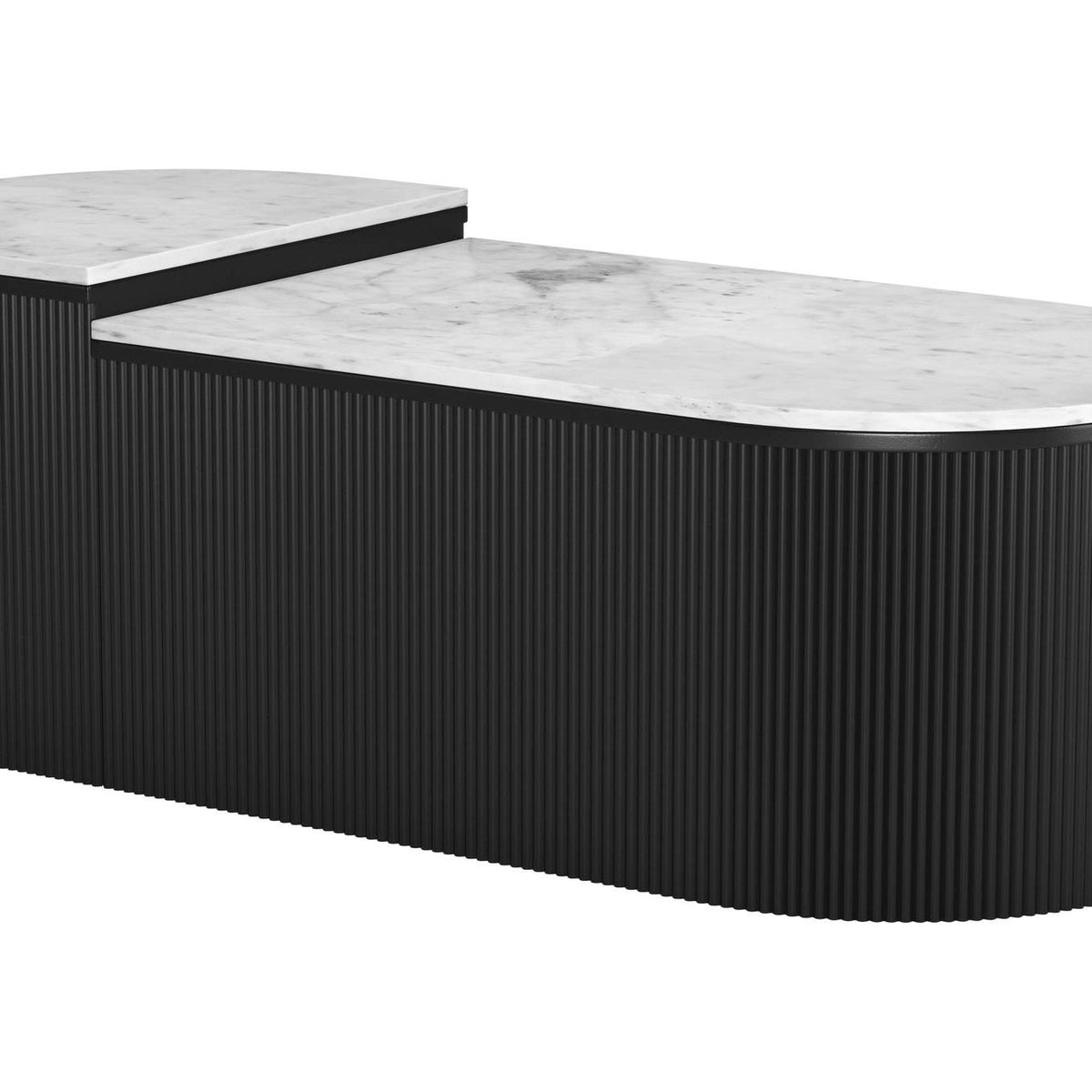 109920 Ormara Coffee Table Set (2-Piece) White & Black