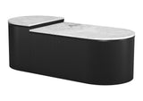 109920 Ormara Coffee Table Set (2-Piece) White & Black