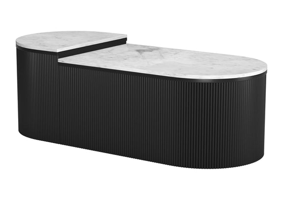 109920 Ormara Coffee Table Set (2-Piece) White & Black