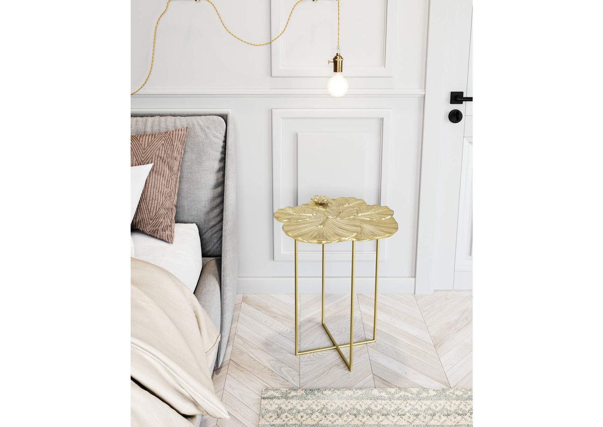 109382 Lotus Side Table Gold