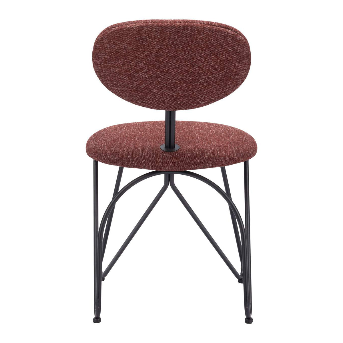 110018 Novi Dining Chair (Set Of 2) Maroon Brown