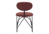 110018 Novi Dining Chair (Set Of 2) Maroon Brown