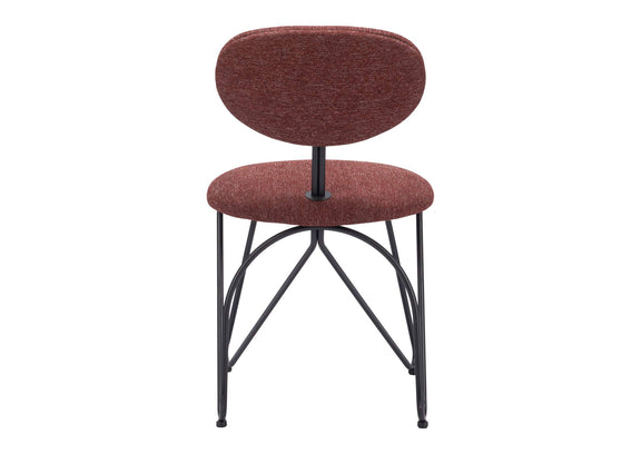 110018 Novi Dining Chair (Set Of 2) Maroon Brown