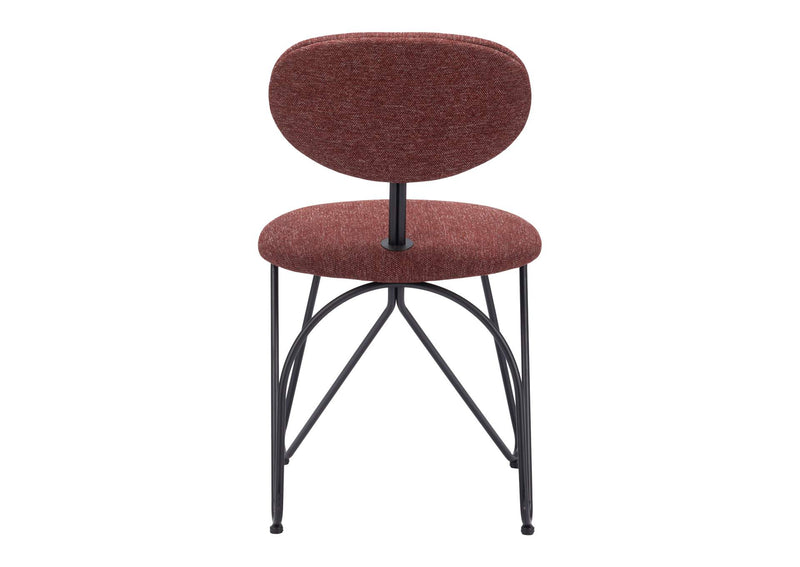 110018 Novi Dining Chair (Set Of 2) Maroon Brown