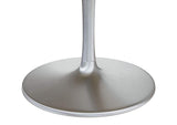 109451 Metropolis Dining Table (60") Gray & Silver