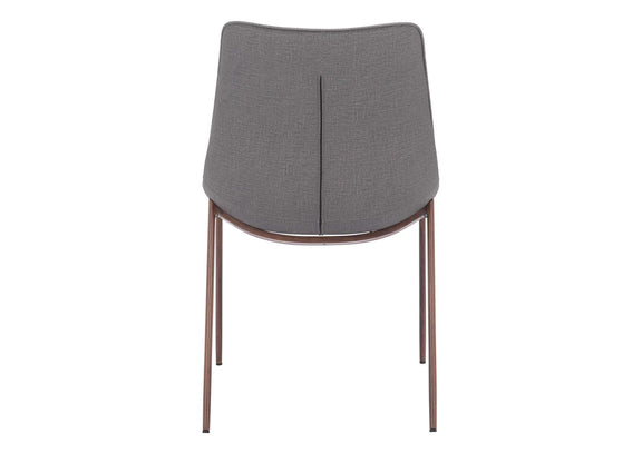 109934 Magnus Dining Chair (Set Of 2) Slate Gray & Walnut