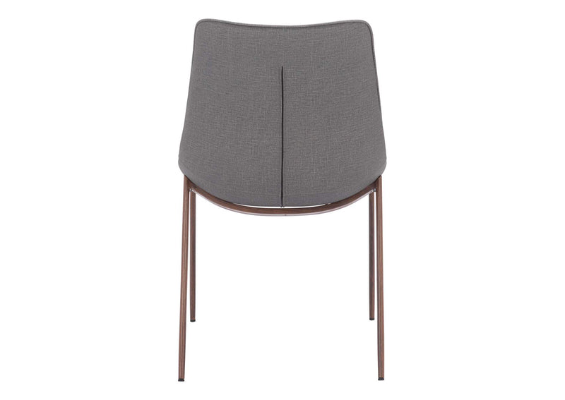 109934 Magnus Dining Chair (Set Of 2) Slate Gray & Walnut