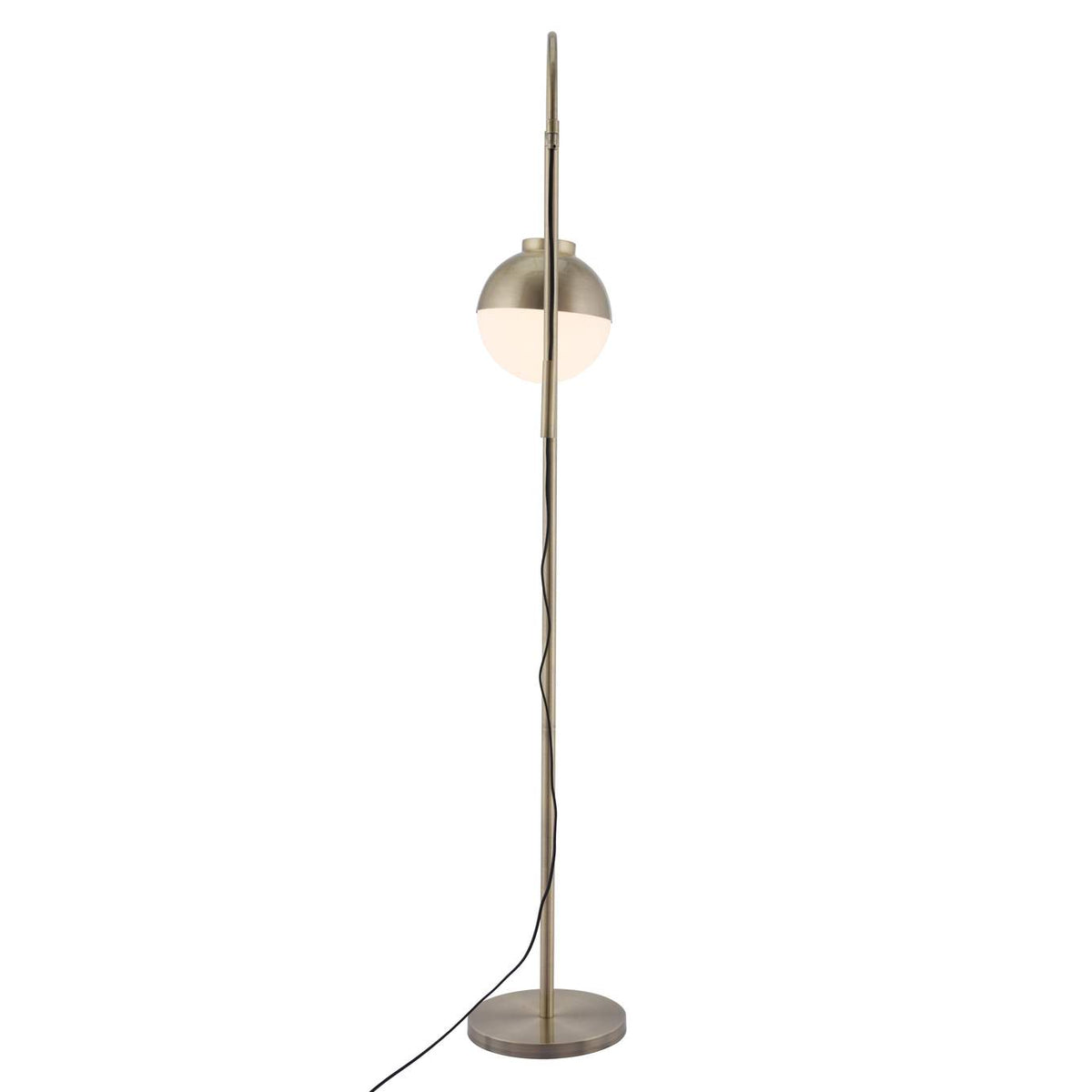 56053 Waterloo Floor Lamp White & Bronze