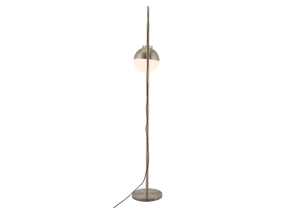 56053 Waterloo Floor Lamp White & Bronze