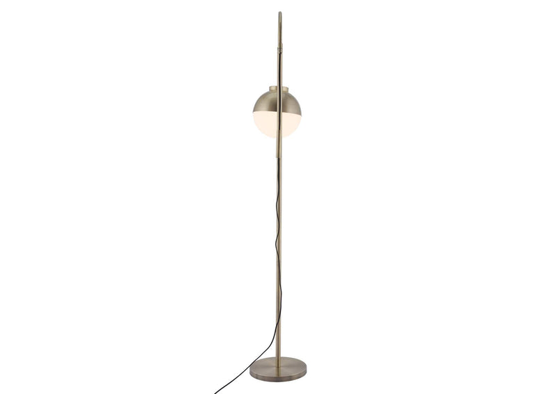 56053 Waterloo Floor Lamp White & Bronze
