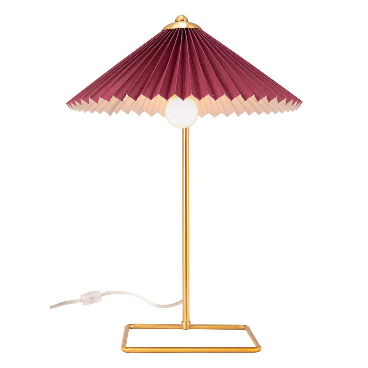 56137 Charo Table Lamp Red & Gold