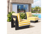 704042 Shoreline Outdoor Accent Chair Yellow