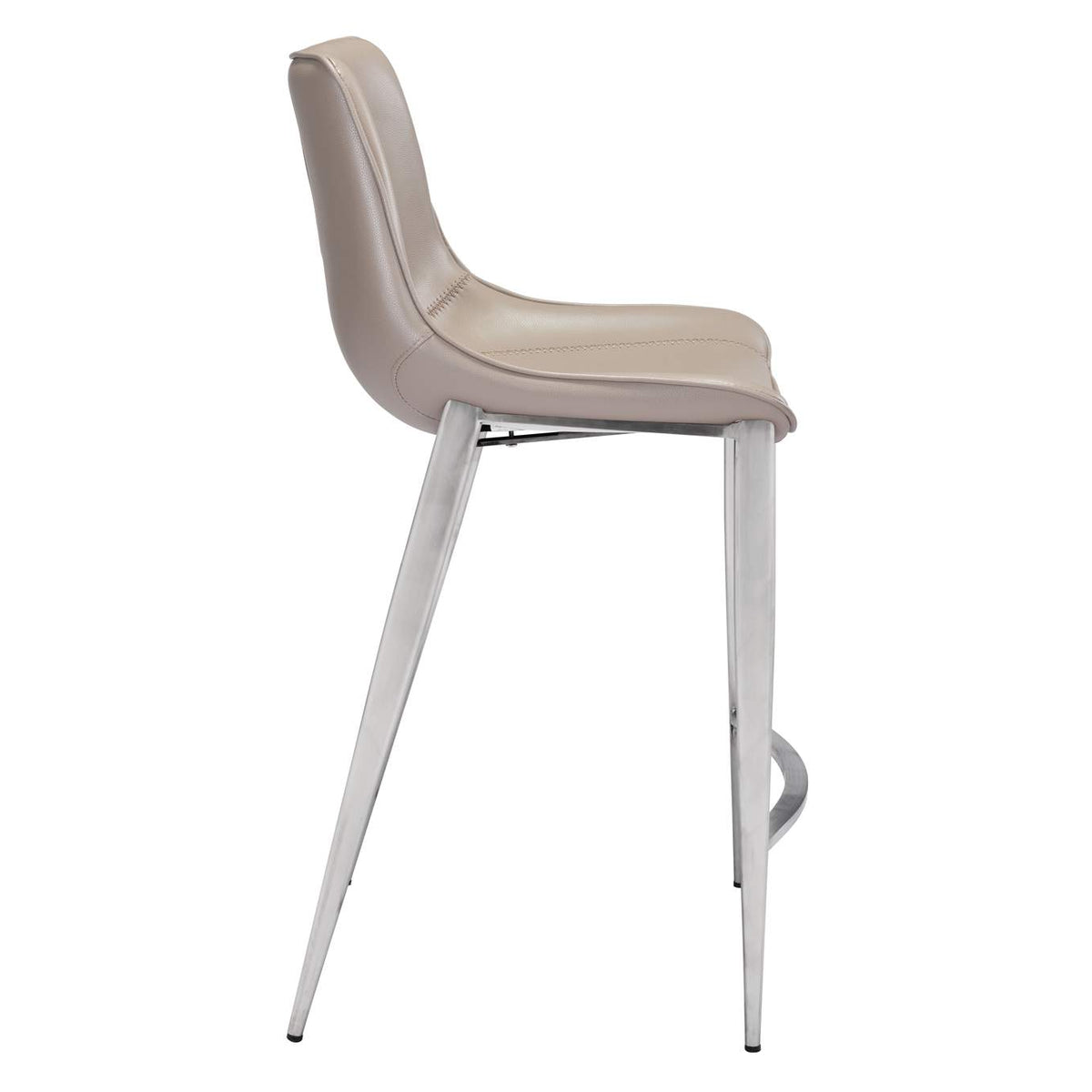 102028 Magnus Counter Stool (Set Of 2) Brown & Silver