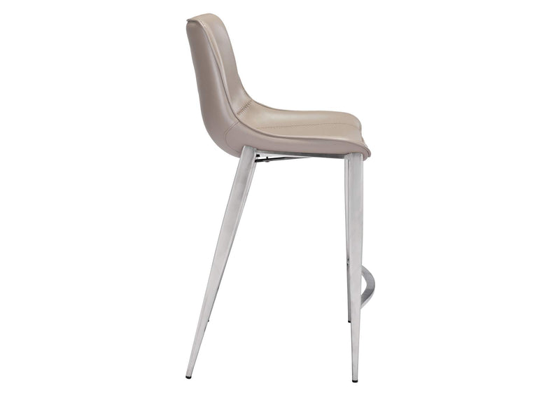 102028 Magnus Counter Stool (Set Of 2) Brown & Silver