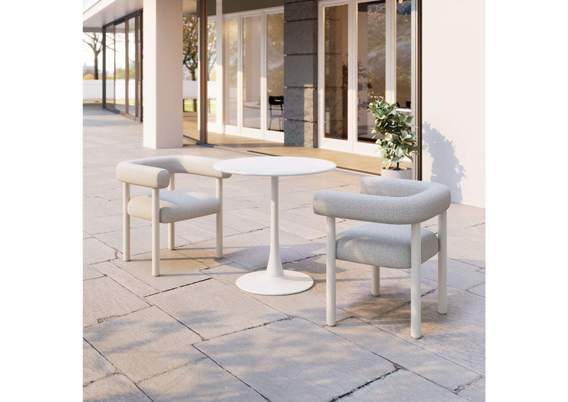 704038 Soleil Outdoor Dining Table White