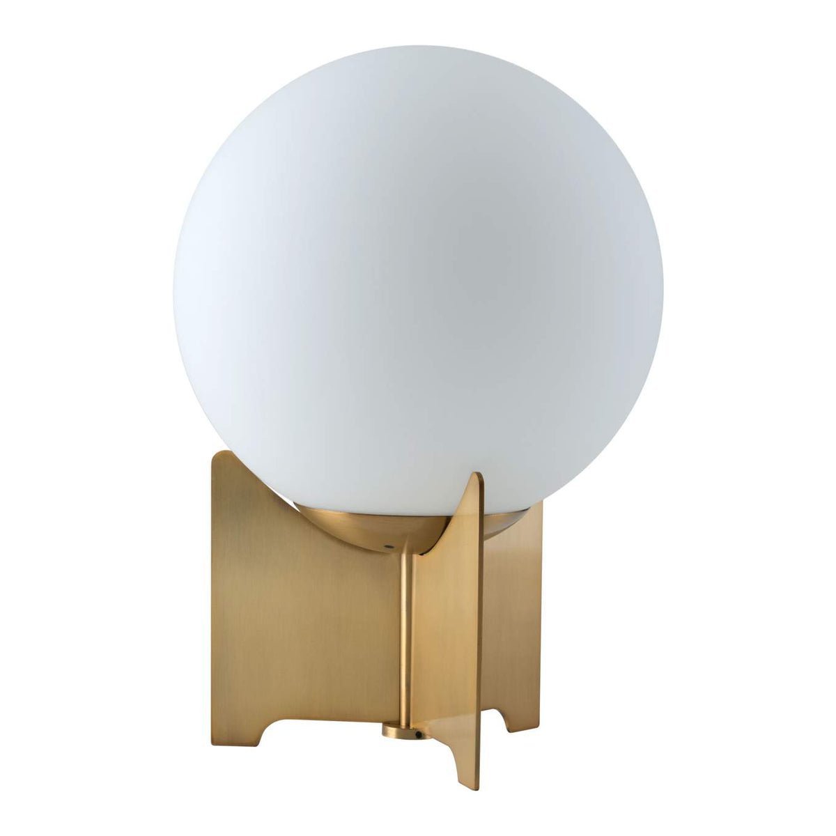 56049 Pearl Table Lamp White & Brass