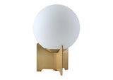 56049 Pearl Table Lamp White & Brass