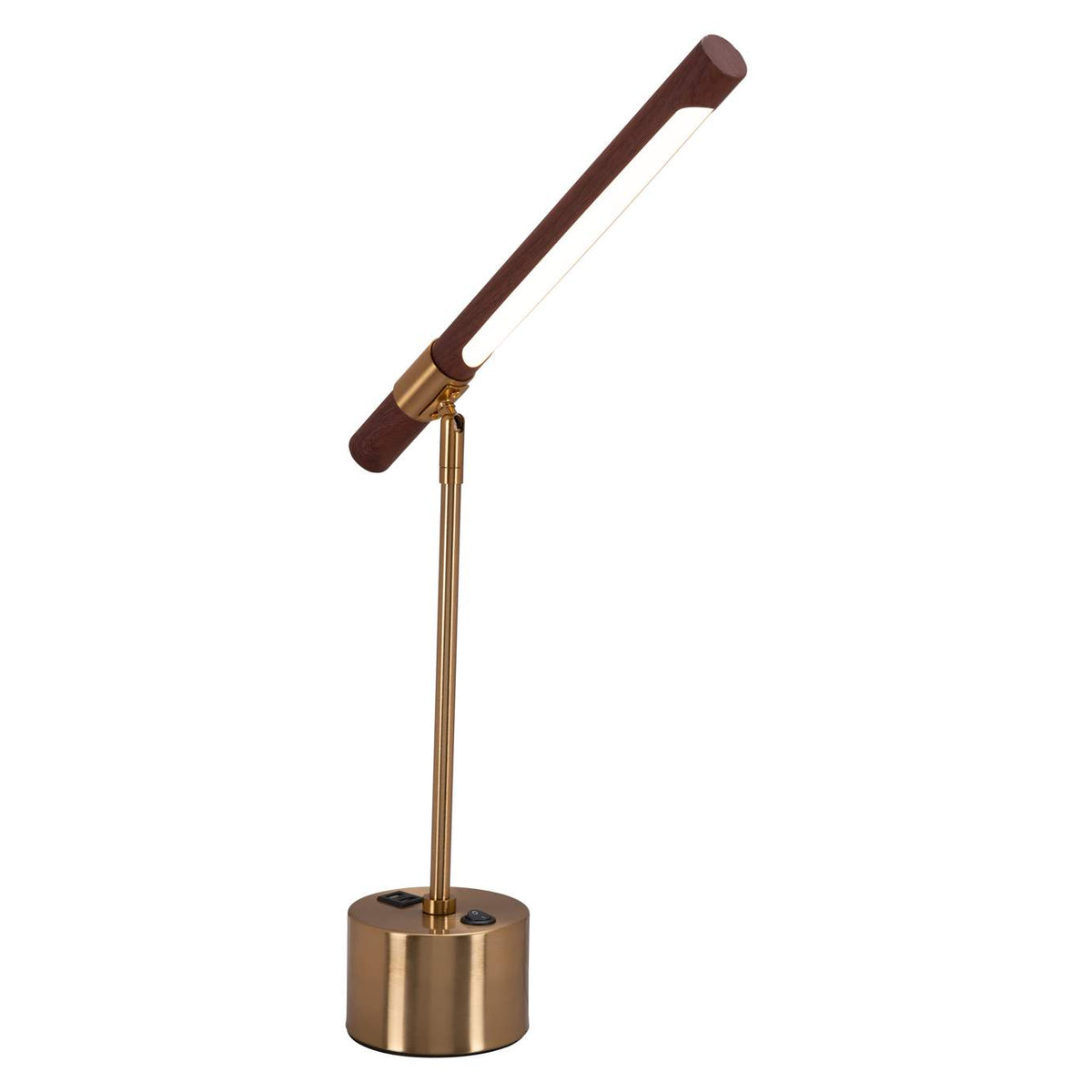 56139 Kippy Table Lamp Brown & Brass