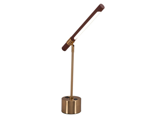 56139 Kippy Table Lamp Brown & Brass