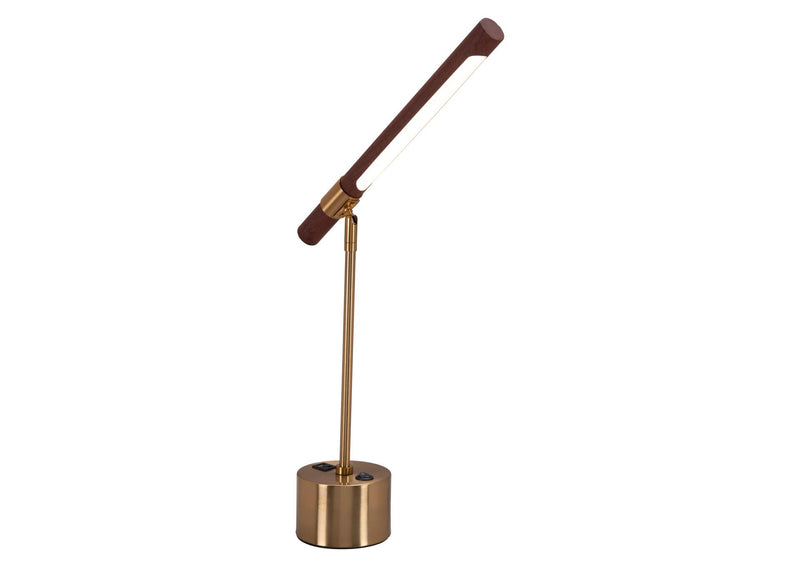 56139 Kippy Table Lamp Brown & Brass