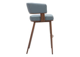 110329 Poise Barstool Azure Gray & Walnut